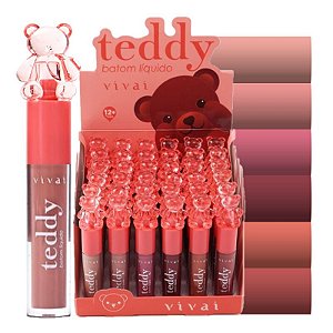 Vivai - Batom Liquido Teddy Fofo - 36 Unid