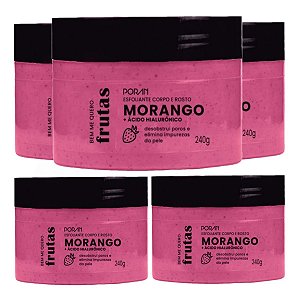 Poran - Esfoliante Corpo e Rosto Morango PR240 - 6 Und