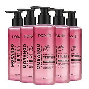 Poran - Sabonete Liquido Corpo e Rosto Morango PR241 - 6 Und