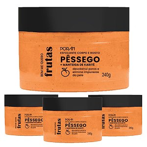 Poran - Esfoliante Corpo e Rosto Pessego PR230 - 6 Und