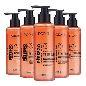 Poran - Sabonete Liquido Corpo e Rosto Pessego PR231 - 6 Und