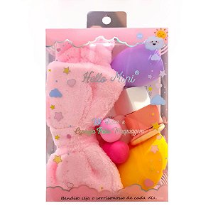 Hello Mini - Kit Para Maquiagem Faixa e 9 Esponjas Kit1110