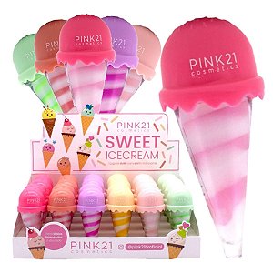 Pink 21 - Lip Gloss Sweet Ice Cream Sorvete CS4561 - 24 Und