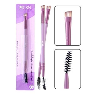 CSN - Pincel Duplo Escova e Chanfrado para Sobrancelha CP48F