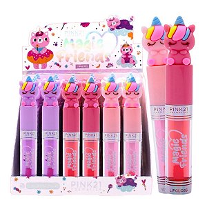 Pink 21 - Lip Gloss Magic Friends Unicornio CS4802 - 24 Und