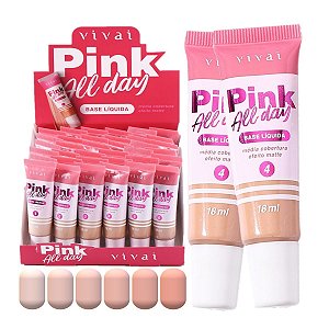 Vivai - Base Liquida Matte Tons Claros Pink 1104 - 36 Und