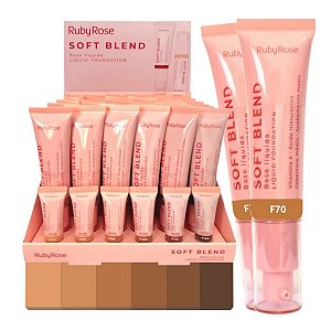 Ruby Rose - Base Facial Liquida Soft Blend Medios e Escuros HBM301 G2 - 36 Un