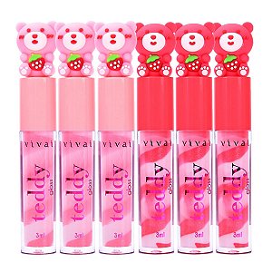 Vivai - Lip Gloss Ursinho Teddy 3272 - 6 Und