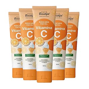 Face Beautiful - Mascara Facial Vitamina C FB215 - 6 Und