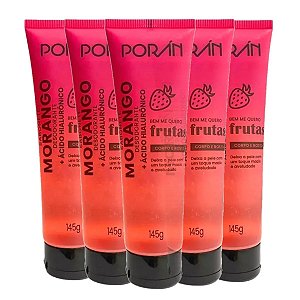 Poran - Sabonete Liquido Corpo e Rosto Morango PR244 - 6 Und