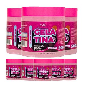 Naxos - Gelatina para Cachos Manga Rosa - 6 Und