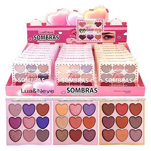 Lua e Neve - Paleta de Sombras Face Coração LN02484 - 24 Und