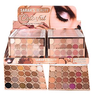Sarah's - Paleta de Sombras 24 Cores Colorful S6266 - 24 Und