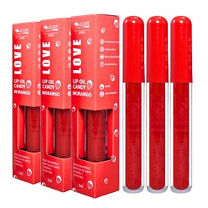 Max Love - Lip Oil Candy Morango 600 - 6 Und