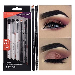 Macrilan - Kit Pinceis Profissionais para Olhos WB802
