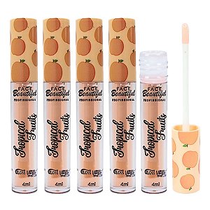 Face Beautiful - Gloss Labial Tropical Pêssego FB168 - 6 Und