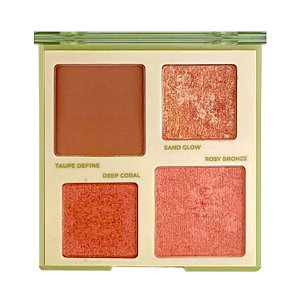 Ruby Rose - Paleta Contorno Blush Iluminador Gold Sparkle - HBM1003-C2