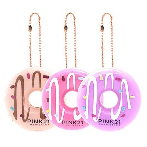 Pink 21 - Lip Balm Donut Lover Chaveiro CS5027 - 4 Und