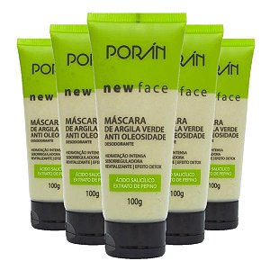 Poran - Mascara de Argila Verde Antioleosidade PR281 - 6 Und