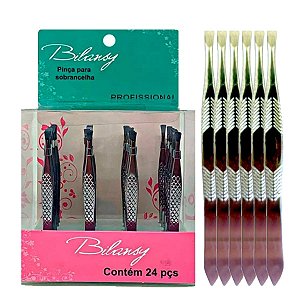 Bilansy - Pinça para Sobrancelha Inox BM0382 - 24 Und