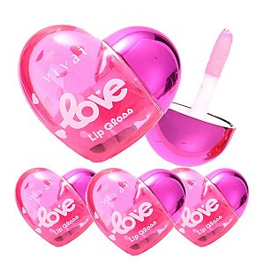 Vivai - Lip Gloss Magico Love Coração 3142 - ROSA