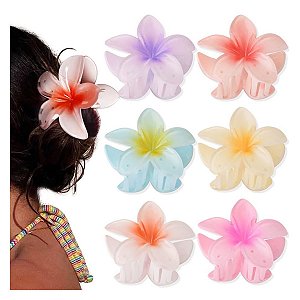 Importado - Presilha para Cabelo Flor BHP538 - 6 Und
