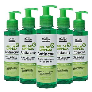 Face Beautiful - Gel de Limpeza Antiacne Salicilico - 6 Un