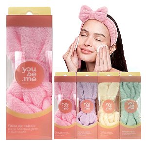 Face Beautiful - Faixa de Cabelo Skincare e Maquiagem - 6 Un