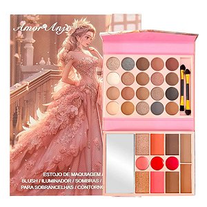 Amor Anjo - Kit de Maquiagem c/ Espelho Princesa - Rosa