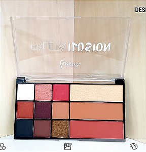 Luisance - Paleta Ilusion 9 Sombras, 1 Blush, 1 Iluminador e 01 Pó -  L6056