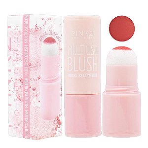 Pink 21 - Blush com Aplicador Multiuso CS4493 - COR 04
