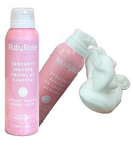 Ruby Rose - Sabonete Mousse Facial de Limpeza Frutas Vermelhas  HB-321