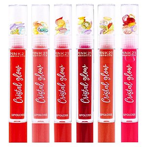 Pink 21 - Lip Gloss Cristal Glow B - 6 Und  (B)