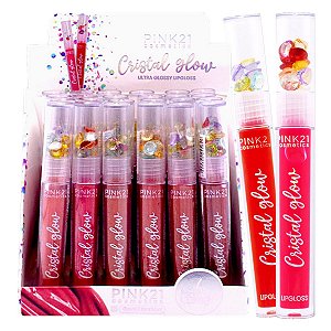 Pink 21 - Lip Gloss Cristal Glow B - 24 Und  (B)
