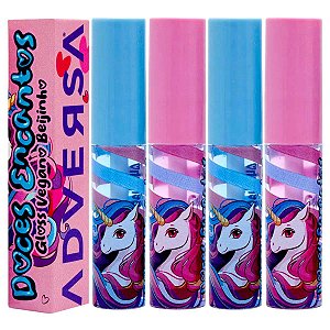 Adversa - Lip Gloss Vegano Beijinho Unicornio AD314 - 12 Und