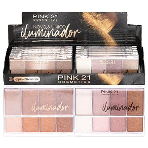 Pink 21 - Paleta de Iluminador Quarteto CS2377 - 12 Und