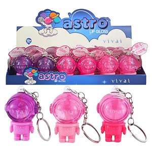 Vivai - Astro Lip Gloss Magico Chaveiro Glitter 3152 - 24 Un