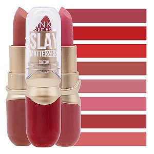 Pink 21 - Batom Matte 24H Slay CS4848 - 8 Und