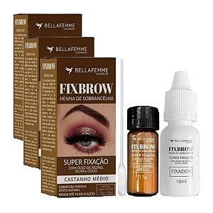 Bella Femme - Henna de Sobrancelhas Castanho Médio - 05 Und