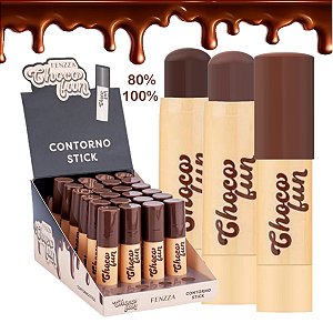 Fenzza - Contorno Stick Choco fun 80% e 100% - Display 24Un