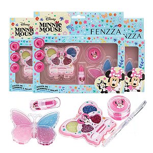 Fenzza - Kit Paleta de Sombras + Brilho Minnie DIS320 - 6 Un