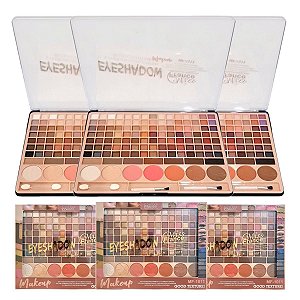 Miss France - Kit Maquiagem 119 Itens Sombra Blush - 3 kits