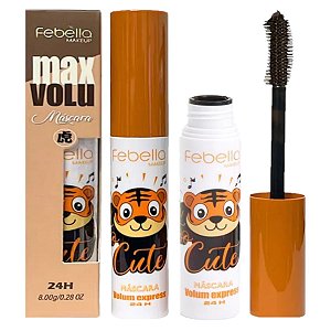 Febella - Mascara de Cilios Marrom Volume 24H Tigre MA30444