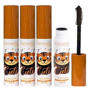 Febella - Mascara de Cilios Marrom Volume 24H MA30444 - 6 Un