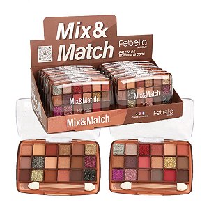 Febella - Paleta de Sombras Mix & Match PSO30347 - 12 Und