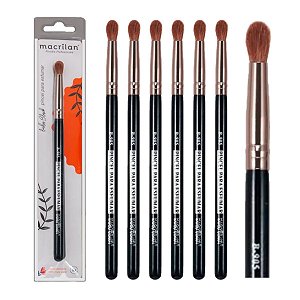 Macrilan - Pincel Profissional Esfumar Sombras e Concavo - 6un