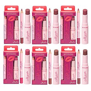SP Colors - Kit Lapis Labial e Batom Me Gusta SP390 - 6 Und