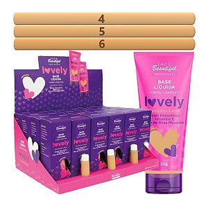 Face Beautiful - Base Vegana Lovely Tons Medios B - 24 Und