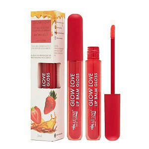 Max Love - Lip Balm Gloss Glow Mel de Abelha e Morango  418