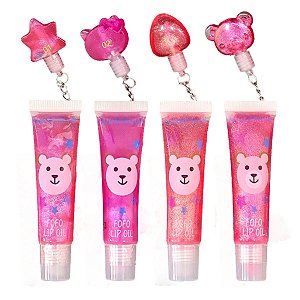 Lua e Neve - Lip Oil Urso Fofo Chaveiro LN08021 - 4 Und